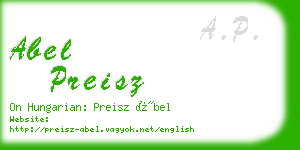 abel preisz business card